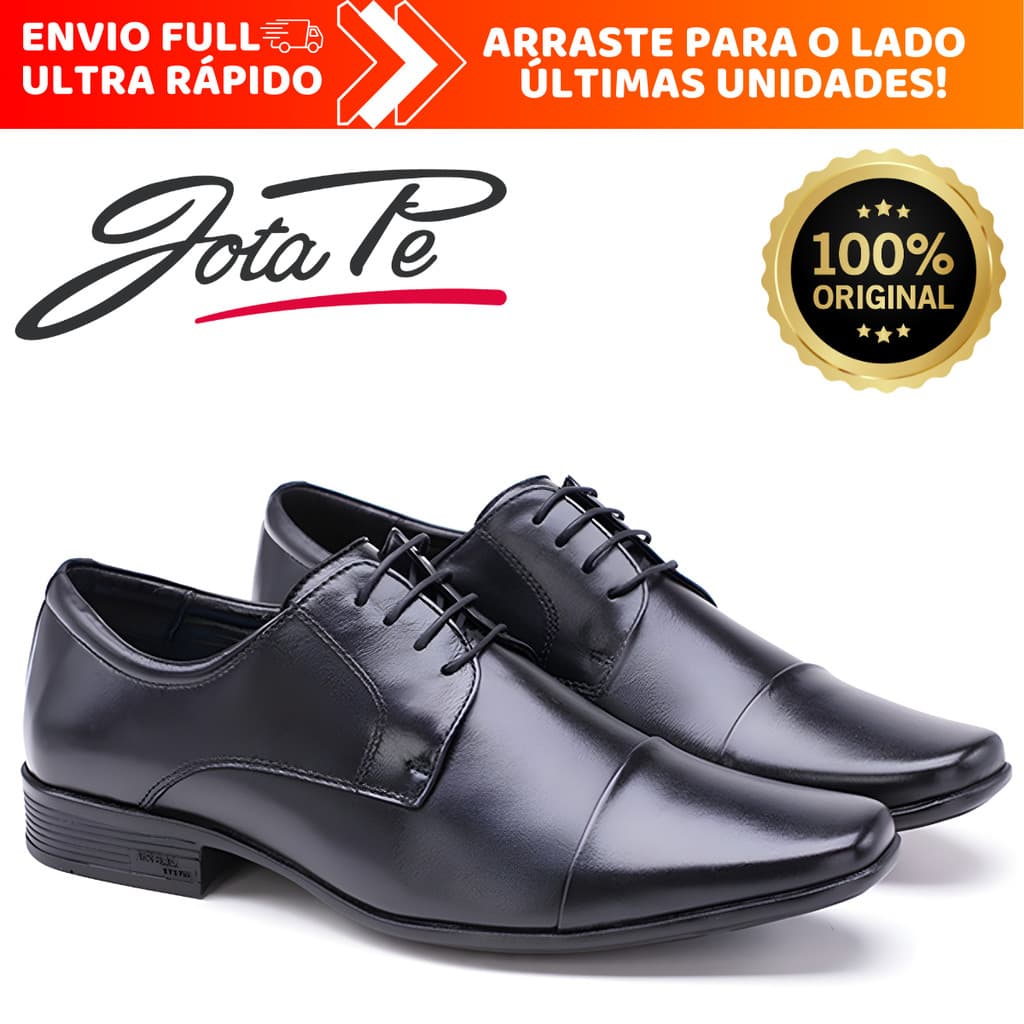 Sapato Social Jota Pe Oxford Air Winner 100% Em Couro Legítimo Anatômico