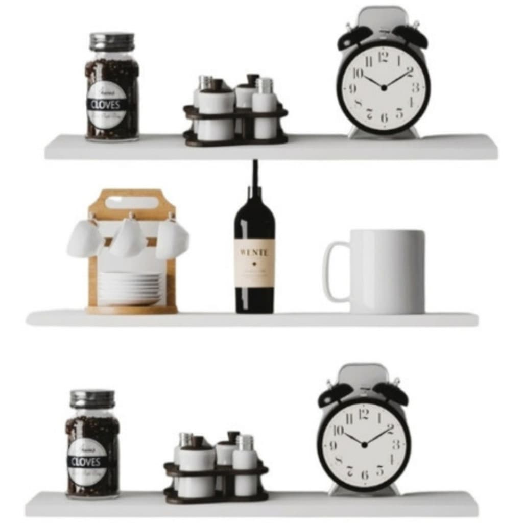 Kit 3 Prateleira Mdf 90x15 Suporte Invisível - Decoração