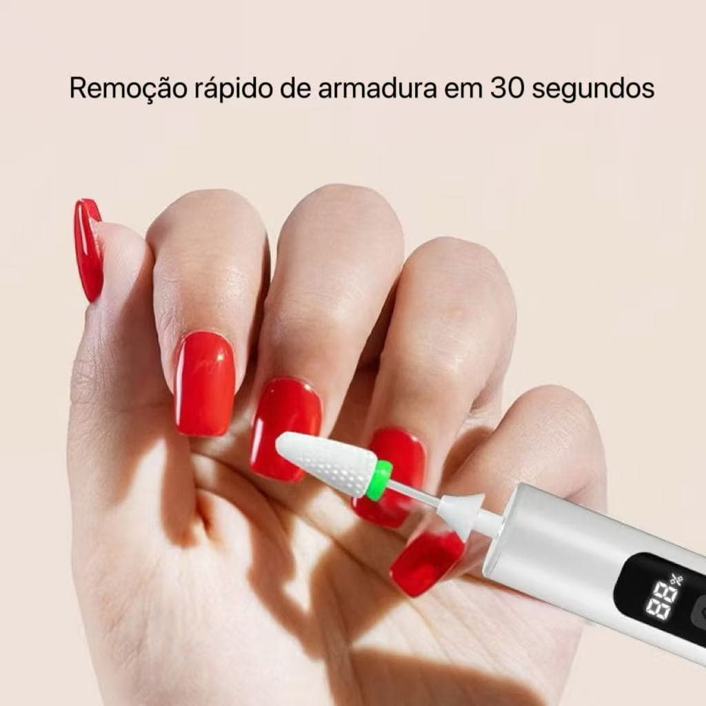 Lixadeira Lixa De Unha Alicate de unha Remover 4 em 1 Manicure Cutícula Portátil Recarregável Salão Unhas - SMILE