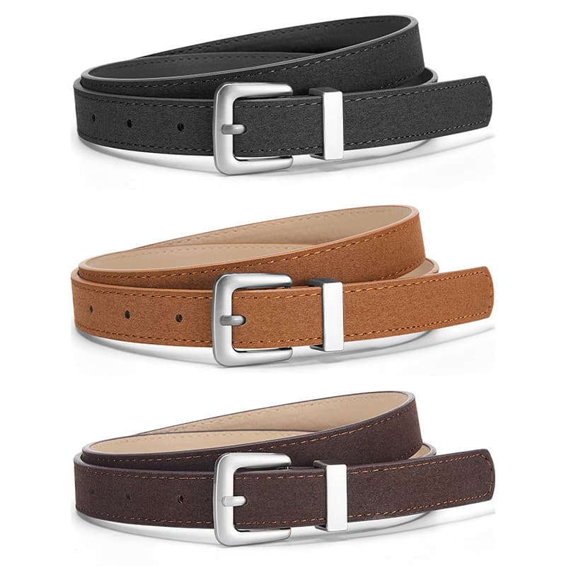 Japonês simples pino fivela cinto largo brilhante preto rosa roxo camelo marrom All-Match Jeans cinto de couro
