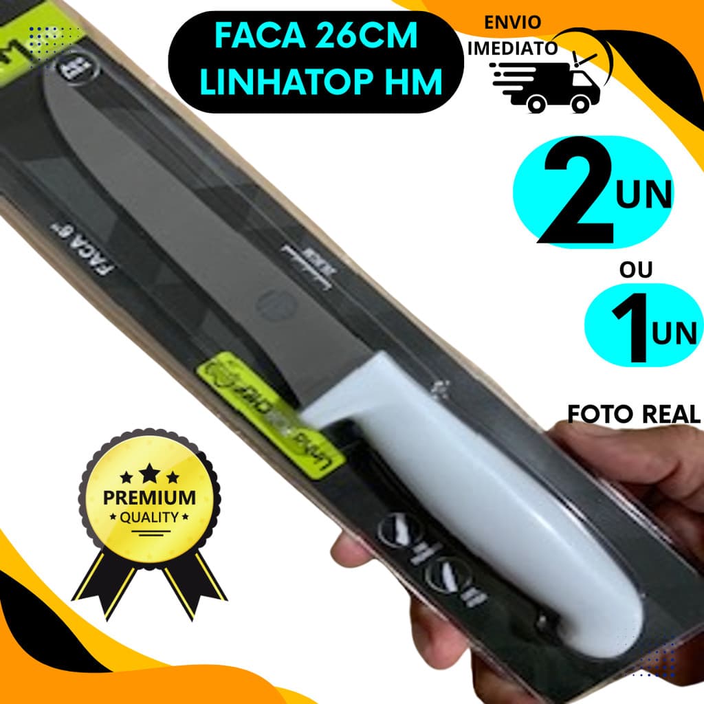 Kit 2 ou 1 Faca Desossa Profissional de 6" Lâmina em Aço Inox Cabo Ergonômico Branco