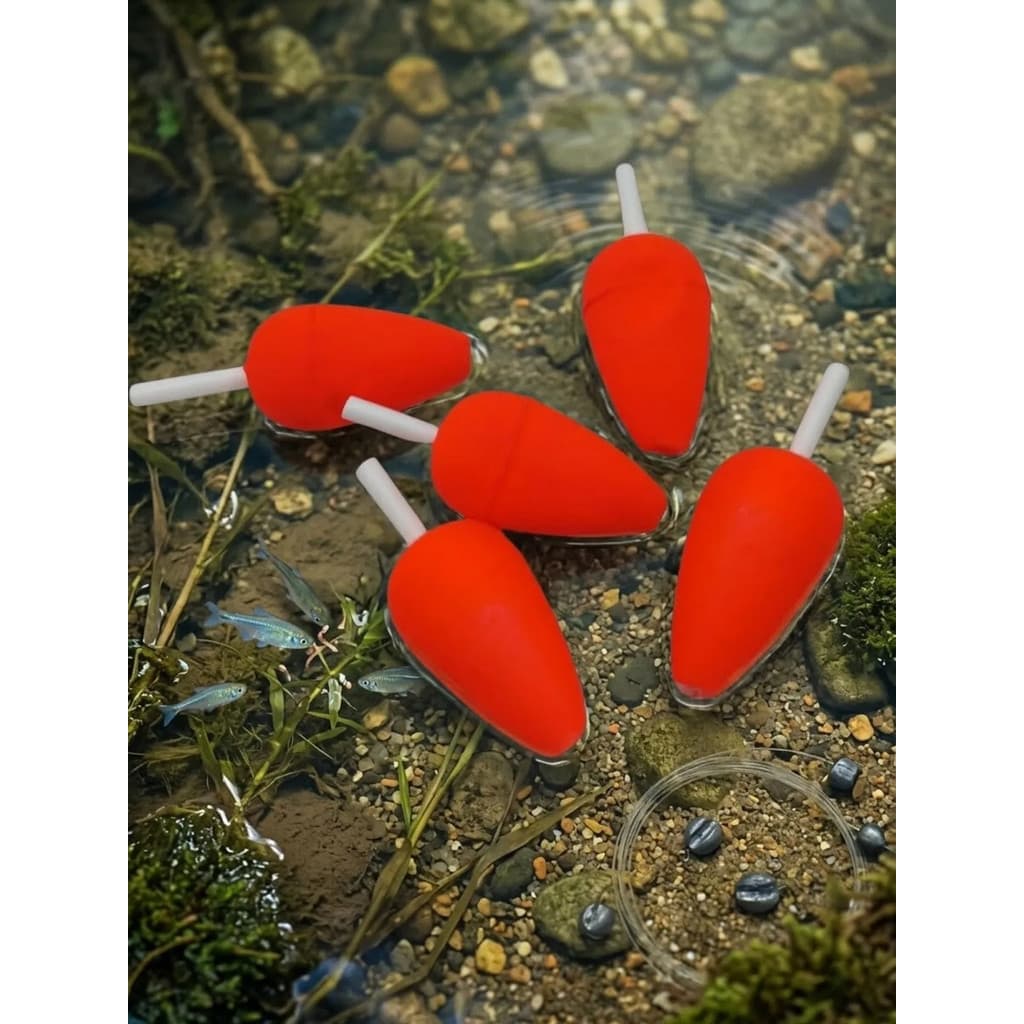 Kit 5 Boias Lambari Número 03 Para Pesca Alta Visibilidade