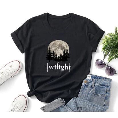 WDROP CAMISETA Camisa Camiseta Adulto Twilight Crepúsculo a Saga 100% Algodão 30.1
