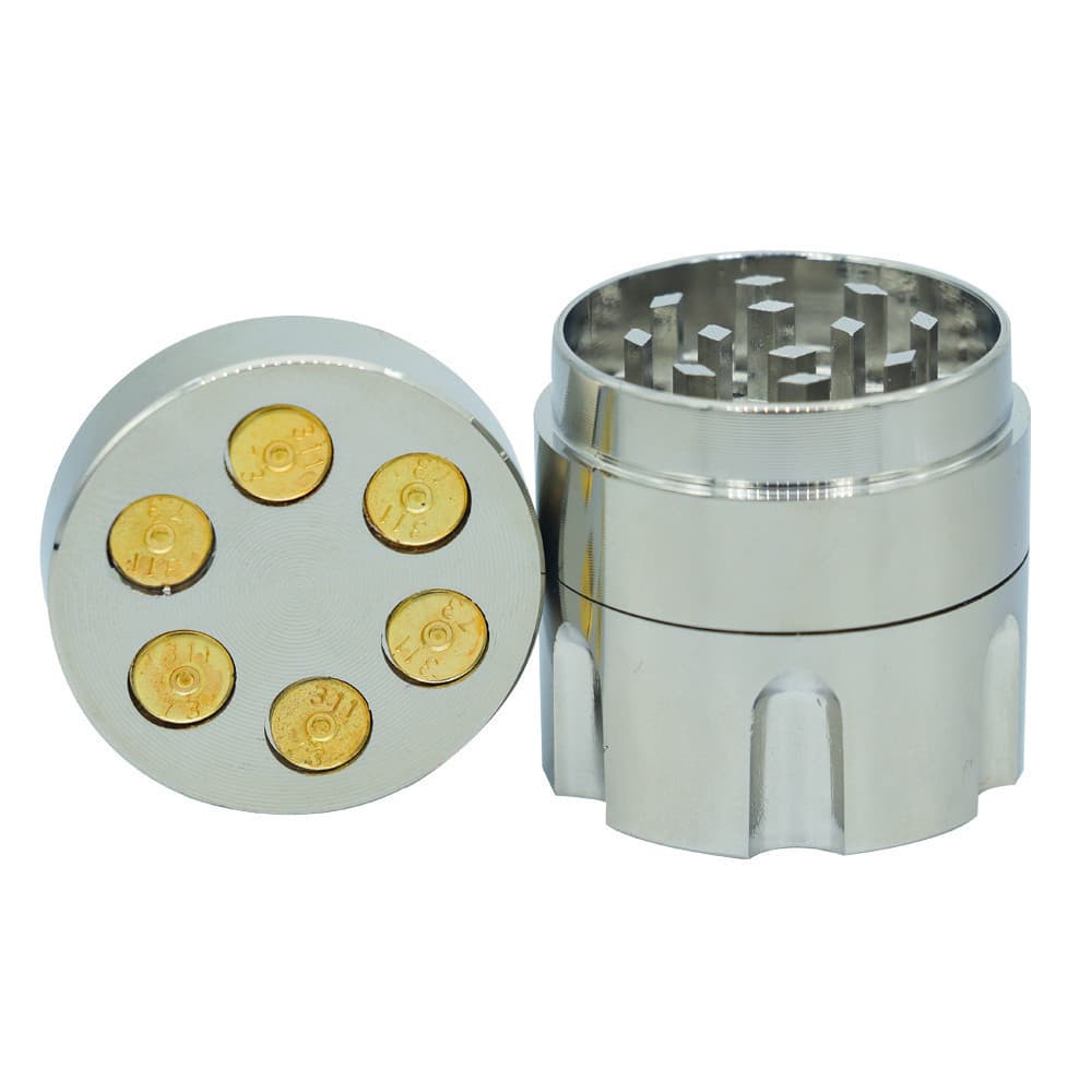 Moedor De Metal De 3 Camadas Em Formato De Bala De 30/40 Mm Com Design Criativo , Presentes De Feriado Masculinos Compac