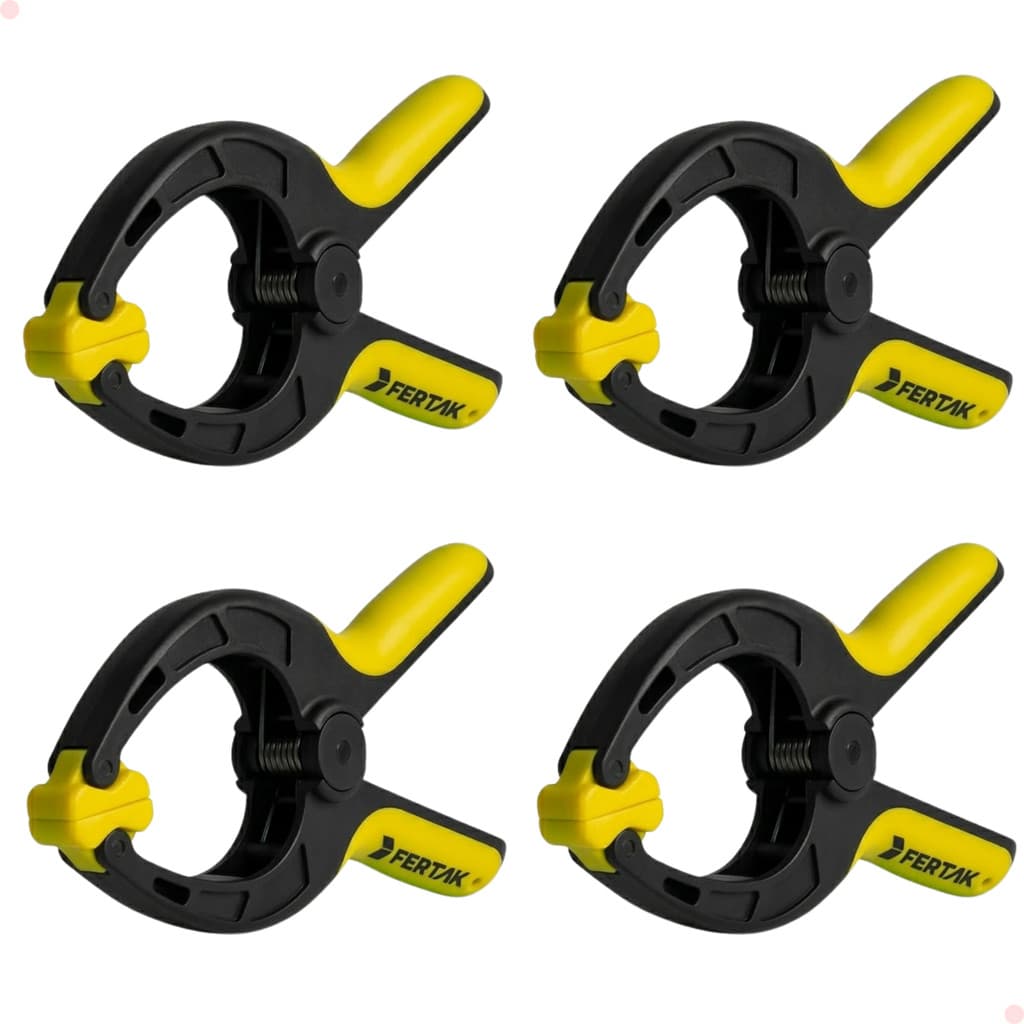 Kit de 4 Grampos Prendedor Multiuso Com Mola Fertak de 6 Pol Reforçado
