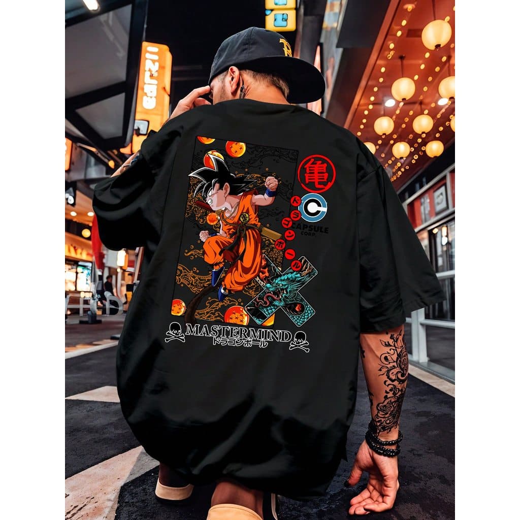 Camiseta Anime Dragonball Goku Dragon Shenlong Camisa Casual Blusa Unissex Masculino Feminino 100% Algodão Plus Size