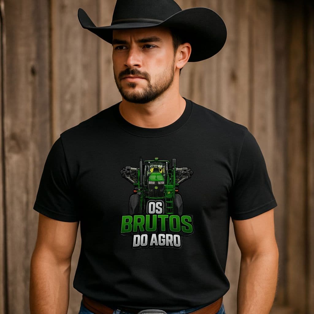Camiseta Agro Country Masculina Bruto Pião Tropinha de Rodagem
