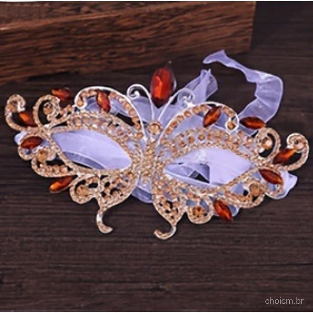 Máscara De Máscaras De Cristal Feminina Strass Fantasia Festa À Noite Para Baile Banquete Cosplay