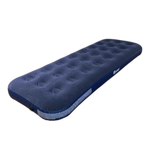 Colchao Inflavel Solteiro Portatil Azul Confortavel Compacto Resistente Facil Armazenar