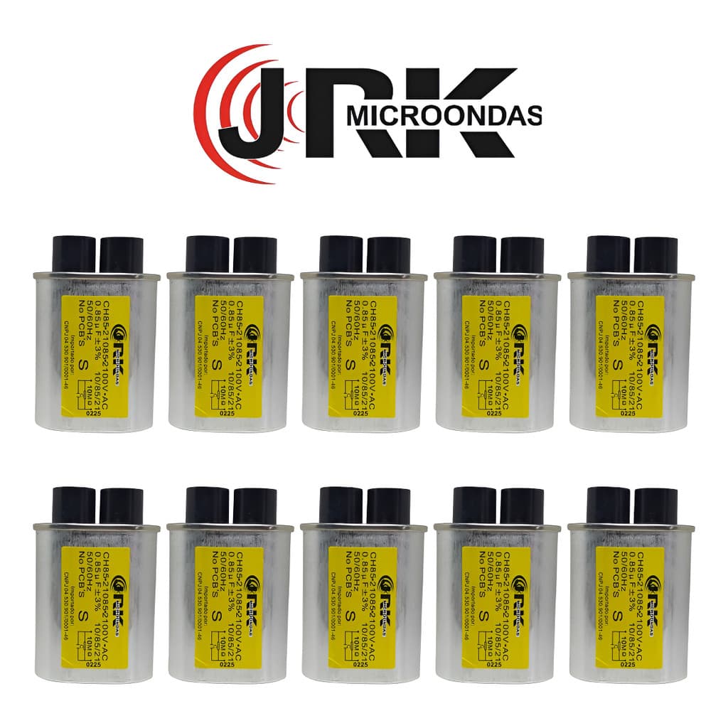 Kit 10 Capacitor De Microondas Alta Tensão 0,85uf 2100v Jrk