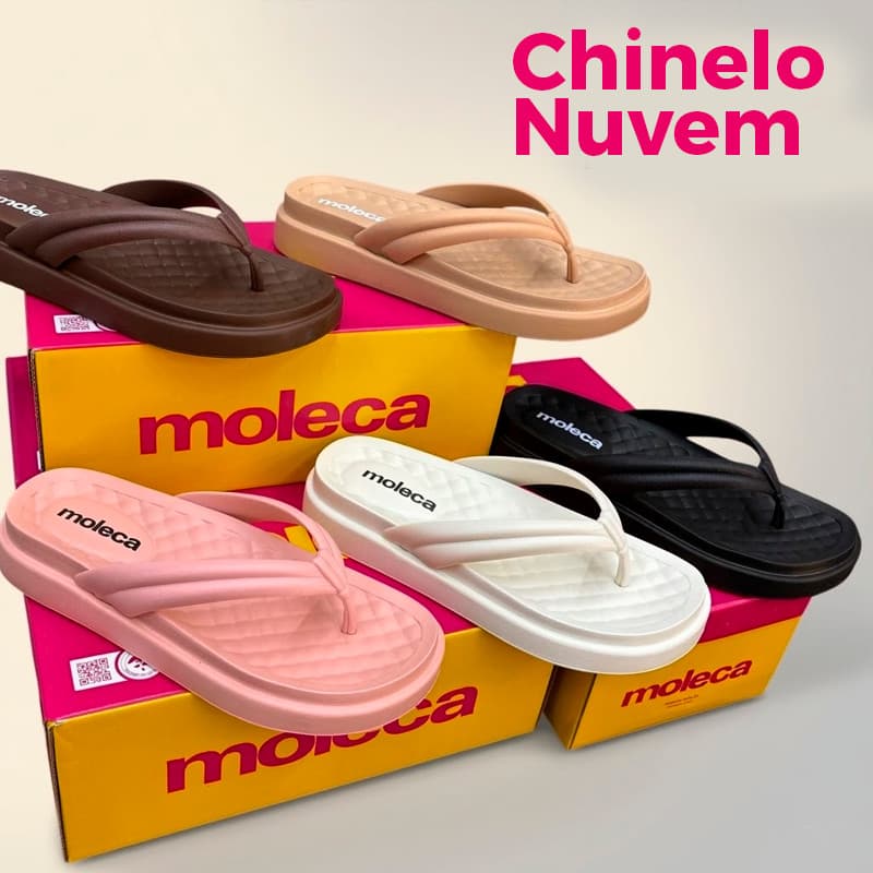Sandália Nuvem Original Moleca Tamanco Plataforma Leve Super Conforto