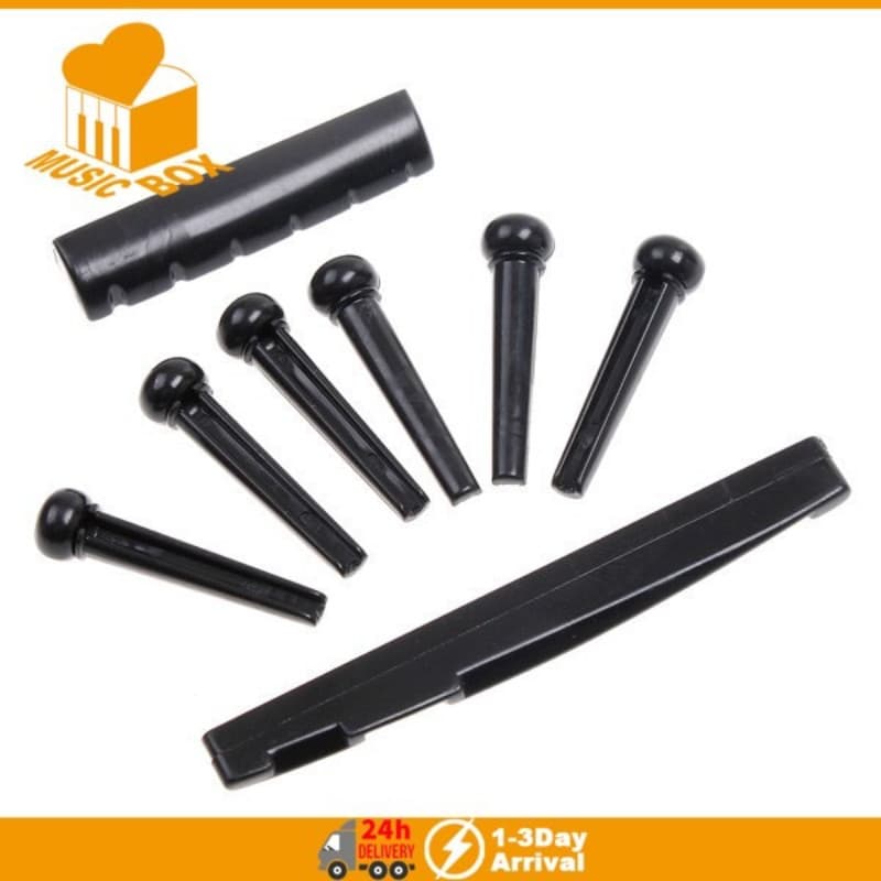 Pinos De Ponte De Guitarra Portátil De 6 Cordas , Porca De Sela , Arremate De Gado Acústico , Acessórios De Plástico