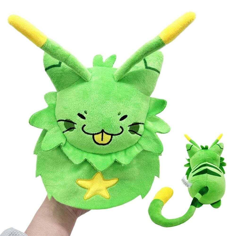 Brinquedo de Pelúcia Verde para o Jogo Regretevator Gnarpy, Boneco Macio de Gato, Presente para Crianças