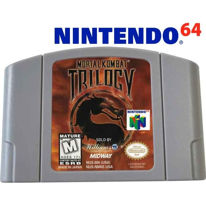 Cartucho de Jogo Mortal Kombat Trilogy Nintendo 64 N64 Versão Dos Eua Para CONSOLE De Jogos De 64 Bits Novo IMPORTADO RS