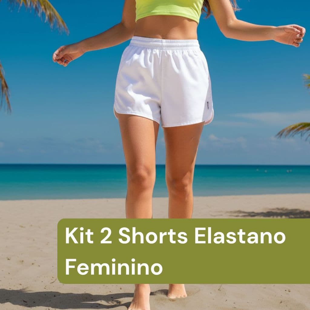 Kit 2 Shorts Feminino para Academia Praia e Looks Casuais Confortavel Macio e Fresquinho Tecido Leve