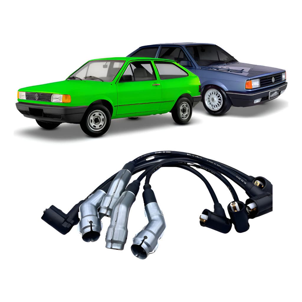 Jogo Cabo Vela Ignição Volkswagen Gol 1.6 Ae Cht 1989 A 1991 Preto