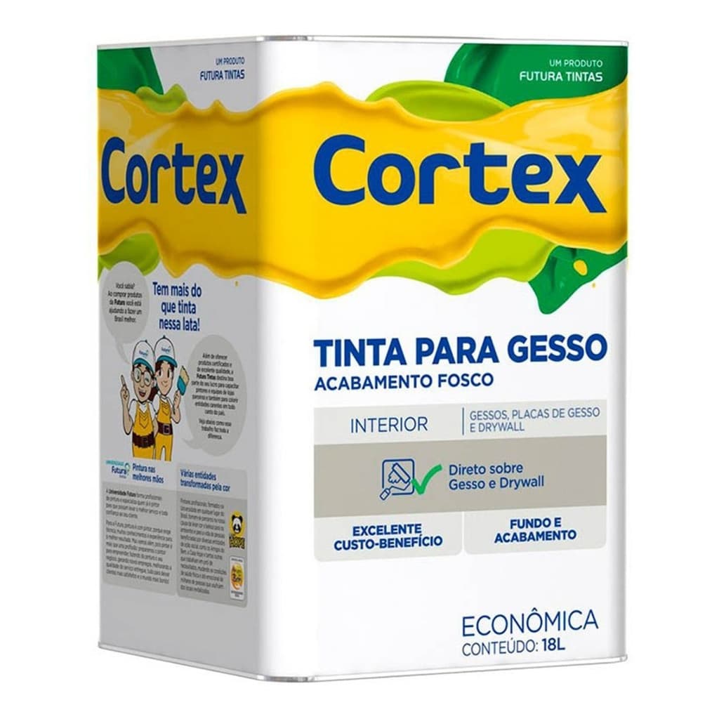Tinta Acrílica Branco Fosco Para Gesso e Drywall 18L FUTURA