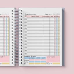 Agenda para agendamento para Nail designer / Manicure / Salão de beleza - Não datada / Capa Simples