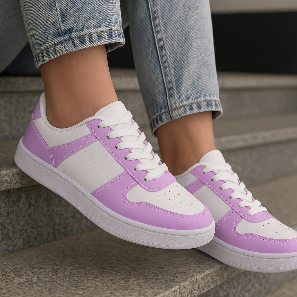 Tênis Feminino Coringa – Leve, Confortável sola de borracha e Perfeito para o Dia a Dia