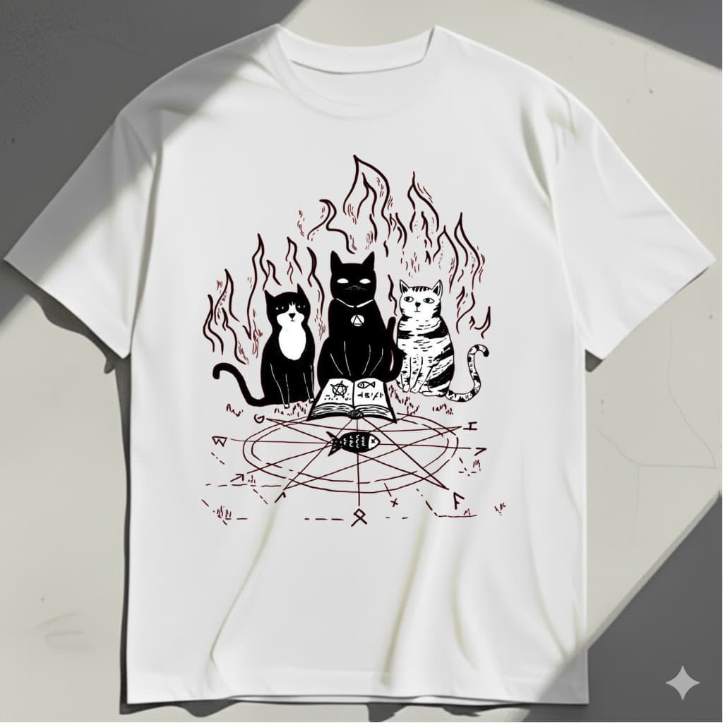 camisa Camiseta Gato Mágico Aesthetic Estilo Vintage Y2K Blogueirinha Plus Size