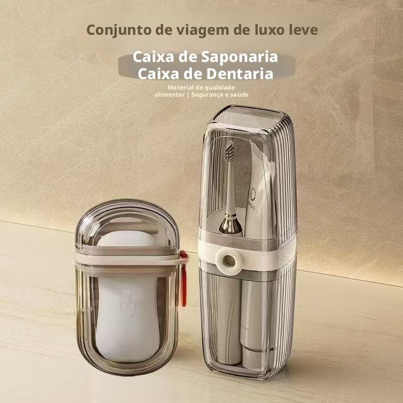 Copo de Enxaguante Bucal de Viagem Conveniente Caixa de Sabonete