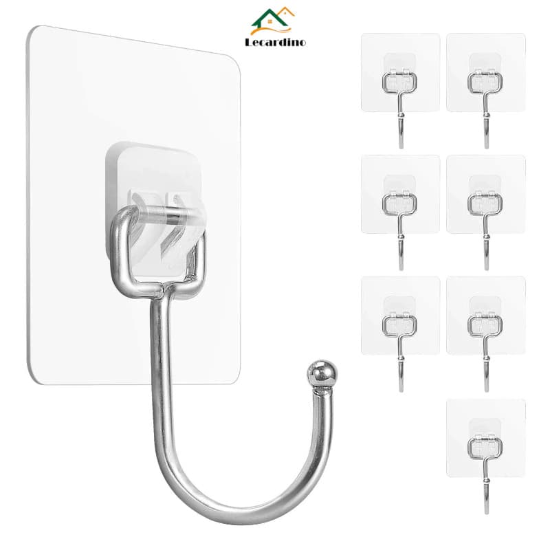 KIT 30 Gancho Adesivo Suporta 10 KG Parede Multifuncional Autocolante Casa Cozinha Quarto Banheiro Organizado