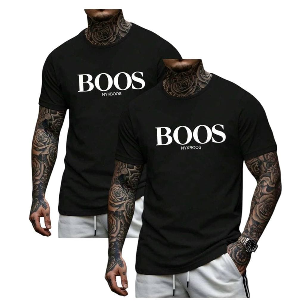 Camiseta Masculina 100% Algodão Kit 2 Estampa Gola Redonda Tecido Premium Toque Macio Lançamento Envio Imediato