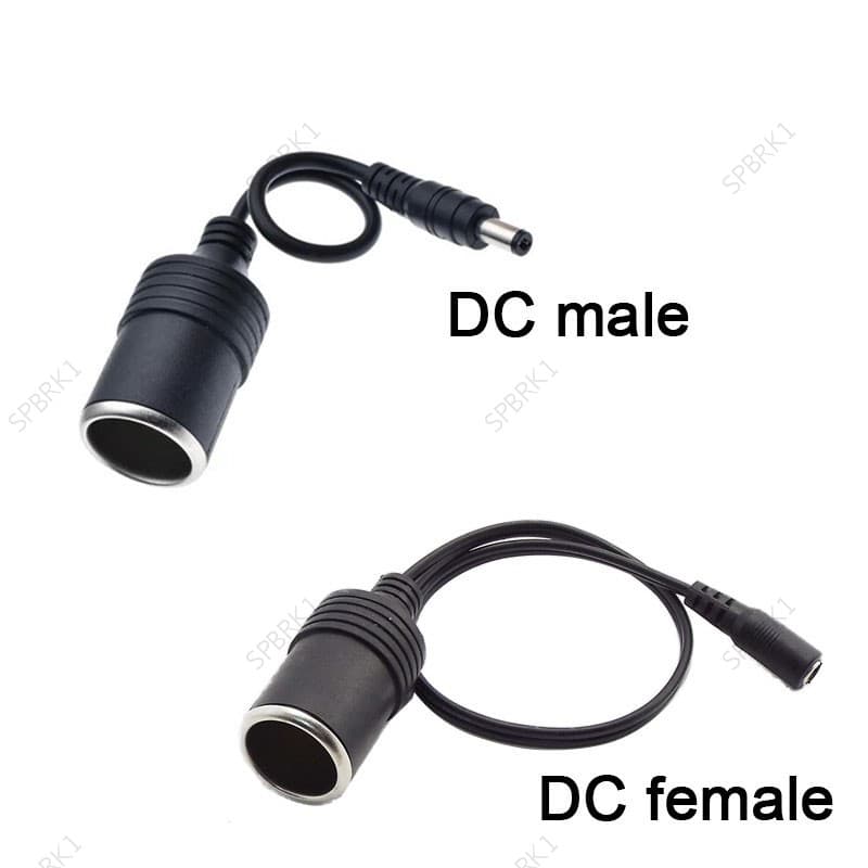 12V 24V 5A 5.5mm * 2.1mm DC Macho Fêmea Cabo De Alimentação Para Carregador De Carro Adaptador De Isqueiro Tomada Conect