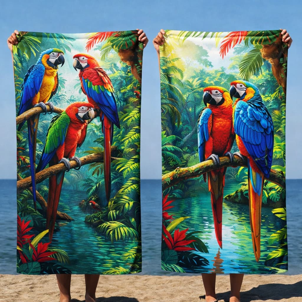 Kit com 2 Toalhas de Praia Premium – Tecido de Algodão e Cores Modernas