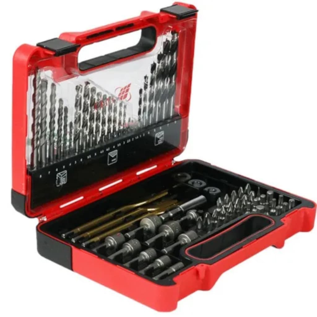 Kit Jogo de Brocas MTX 71 Peças Metal Madeira Concreto com Estojo