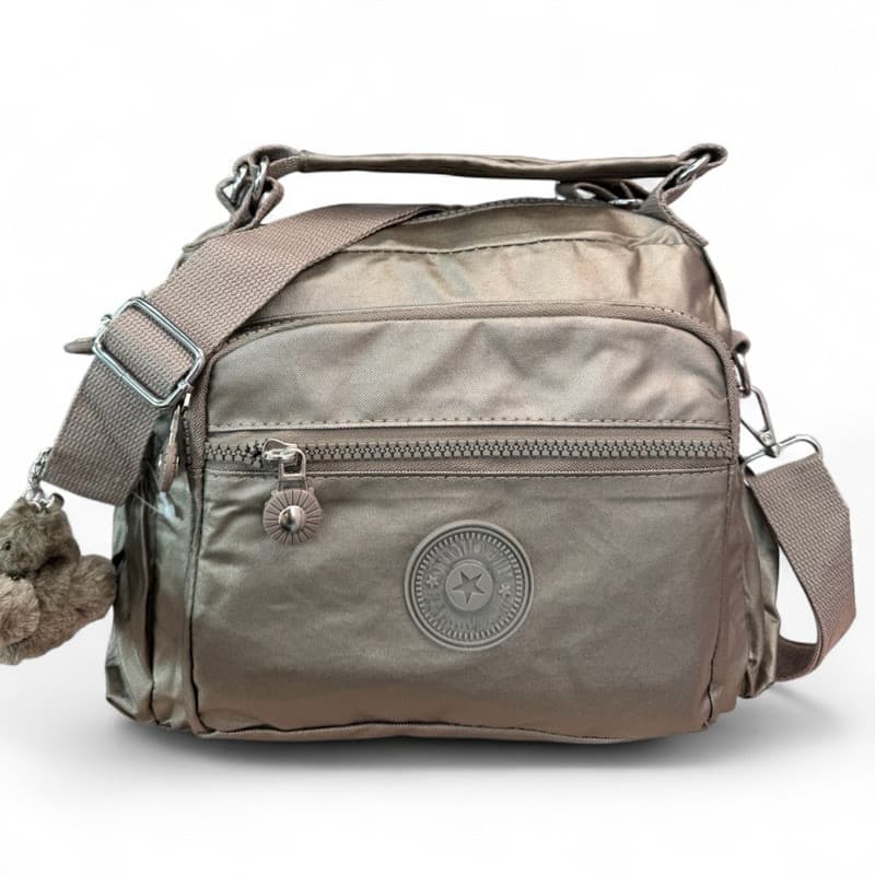 Bolsa Feminina Casual Impermeável com Alça Transversal e Pompom – Estilo Moderno e Versátil