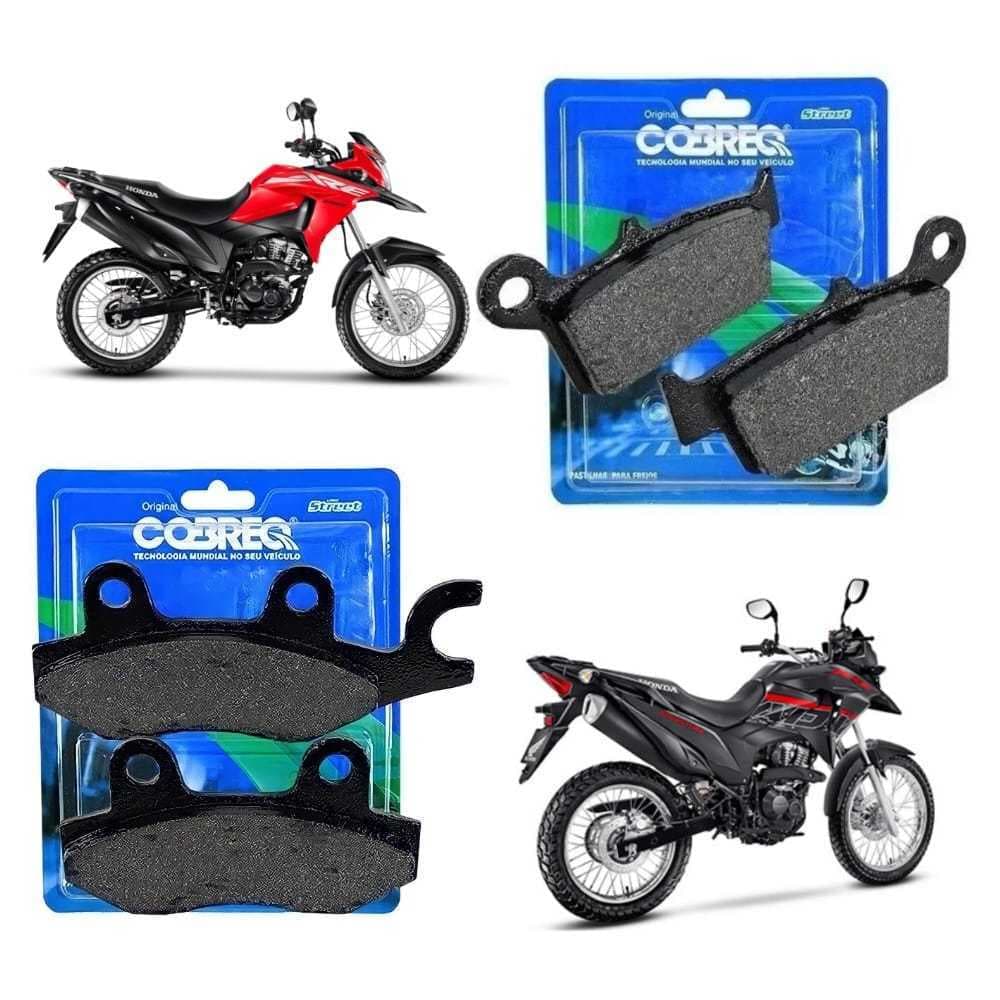 Kit Pastilha Freio Dianteira Traseira Honda XRE 300 2019 a 2023 XRE 190 2016 a 2026 ABS Cobreq