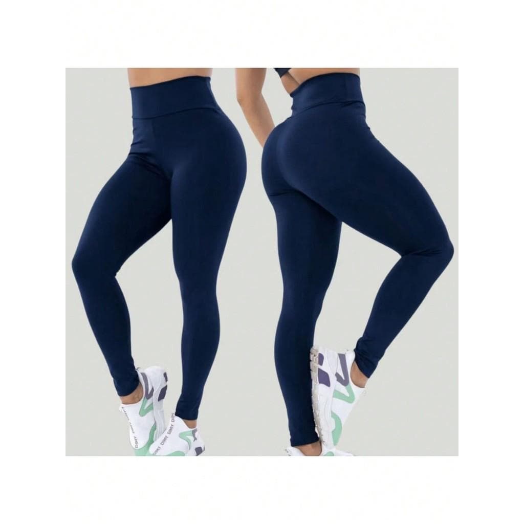 Calça Legging Flanelada   Simples    Casual    Poliéster    Forrada  Inverno