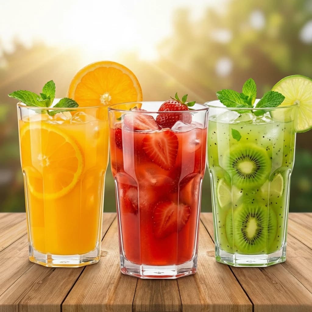 Jogo 3 Copos Vidro Trevi Água Suco Refrigerante Conjunto Mesa Festa Servir Cozinha