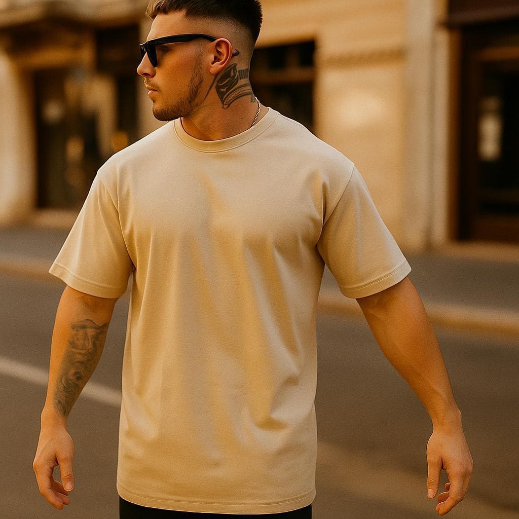 Camiseta Oversized Masculina Camisa Streetwear Lisa 100% Algodao CS camiseta