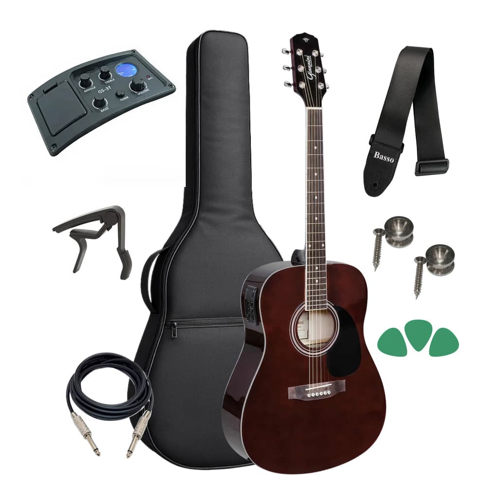 Violão Folk Elétrico Giannini Gd-1 Tdw + Capa Luxo Gd1 Eq