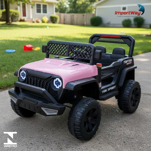 Mini Quadriciclo Elétrico Infantil 12v Com Luz Som Rosa Rosa