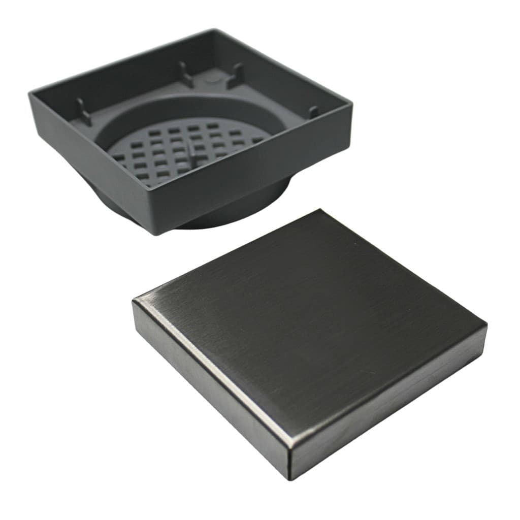 Ralo Oculto Inox 304 10x10 Invisível Para Banheiro Piso Porcelanato Quadrado Luxuoso