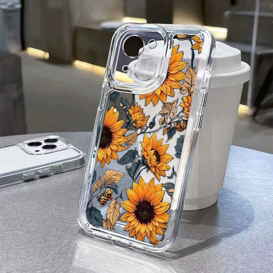 Softcase REDMI Girassol Para MI 11 12 LITE A 1 2 3 9A 10C 12C 11A 13 14C Nota 8 PRO 9S 10S 11S 12S 13 POCO X3 X4 X5 X6 F