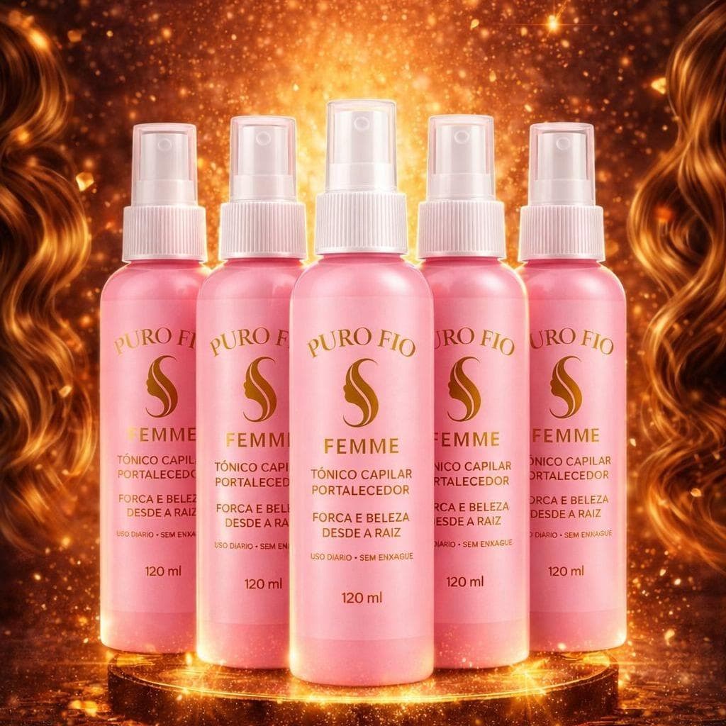 Kit 5 Tonico Poderoso Cabelo Forte e Saudável 120ml  Combate Queda