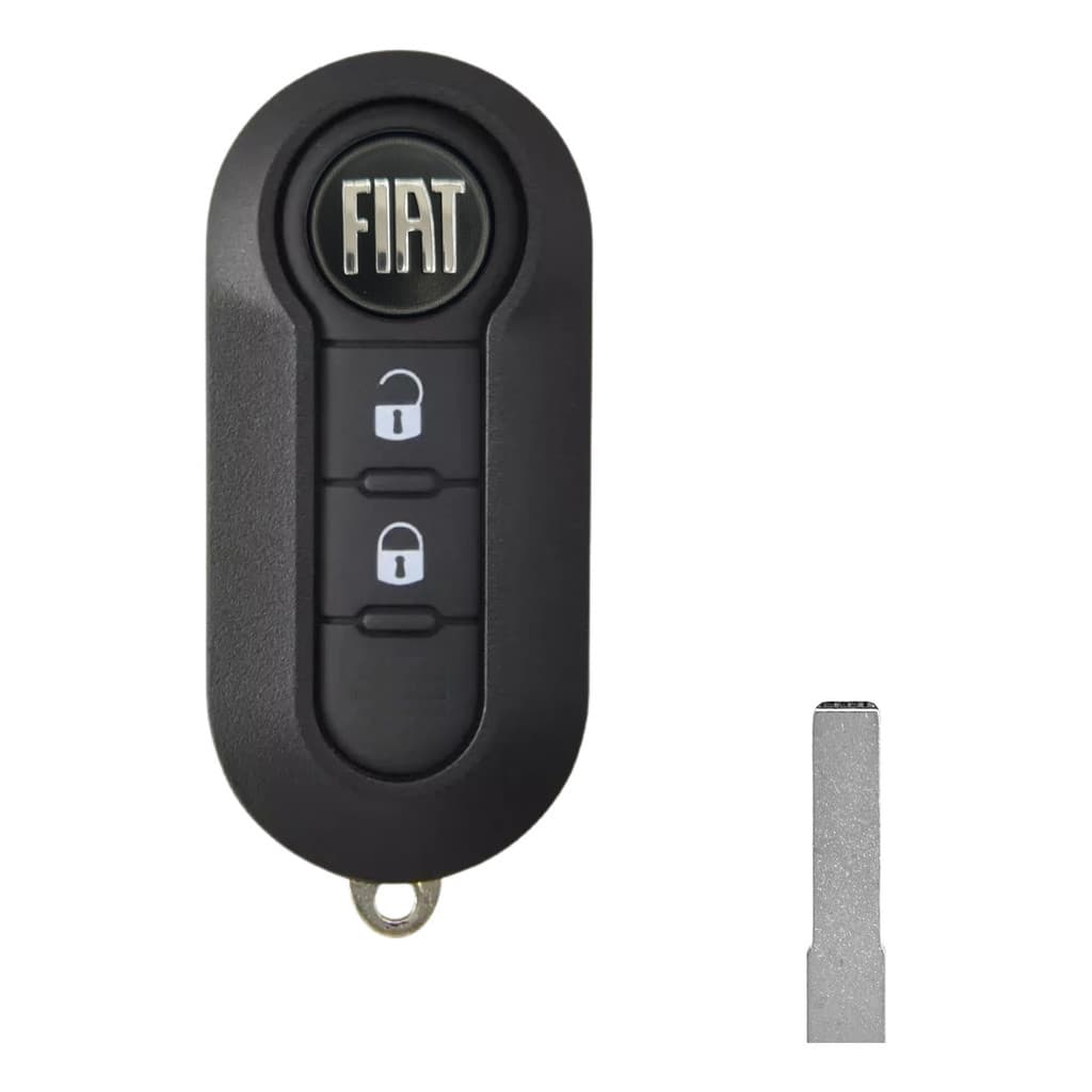 Carcaça Chave Canivete Novo Uno Mobi Strada Doblo Logo Preto