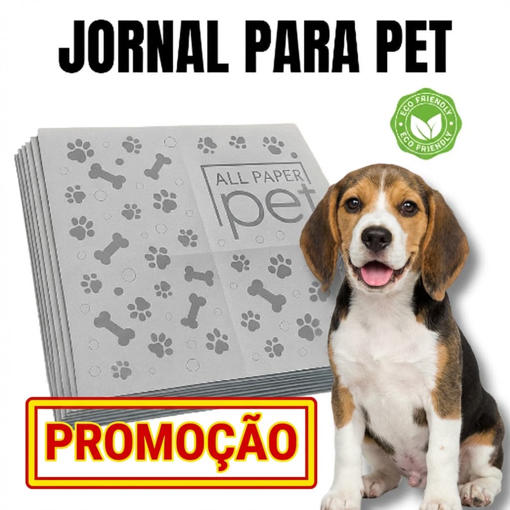 Jornal para Pet 62x58 cm Kit 60/120/180/240/300 Folhas Tapete Higiênico Pet Absorvente