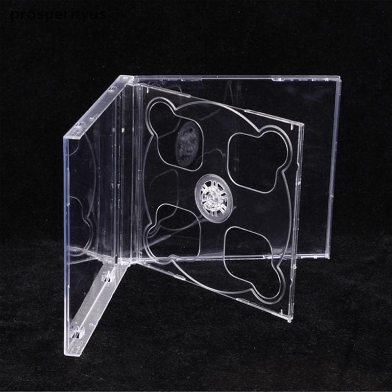 [prosperityus] Caixa De CD Com Fundo Transparente Quadrado Estojo Vazio PP Plástico Leitoso Capacidade 2 Discos [BR]