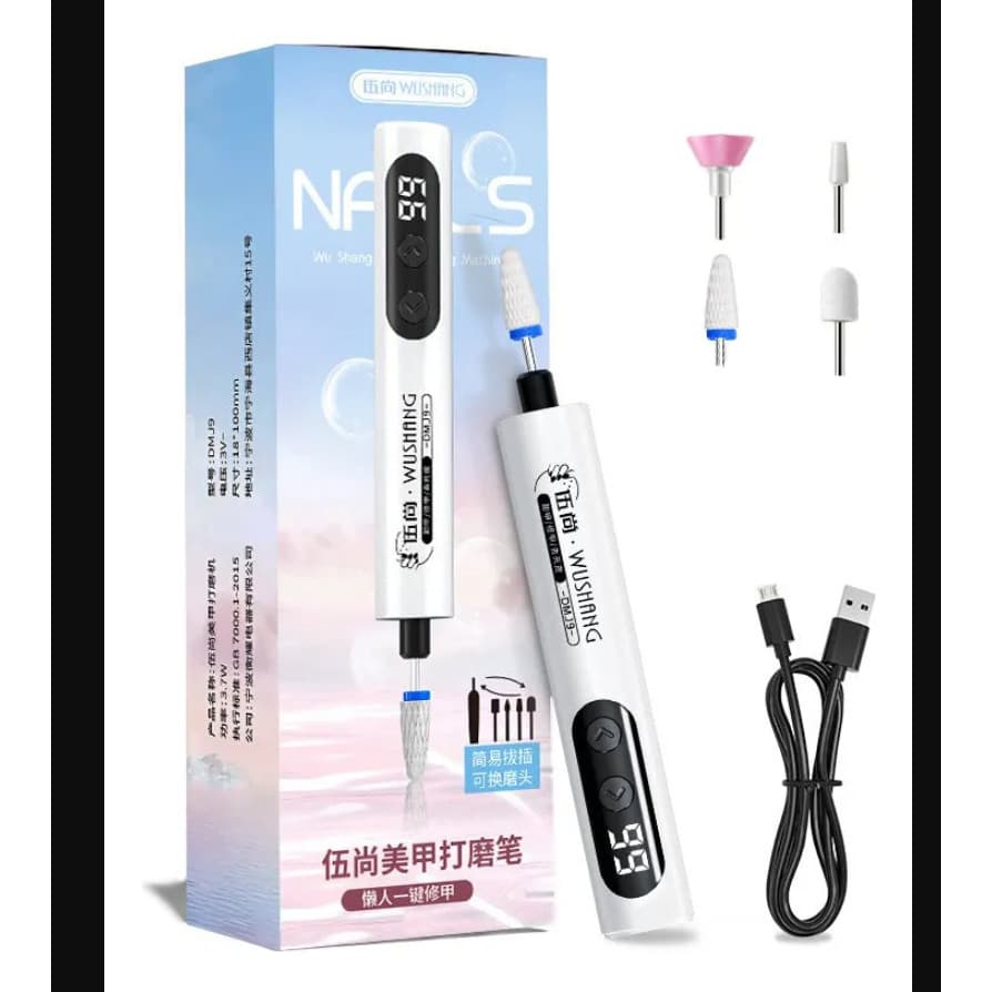 Polidor de unhas elétrico 5 em 1 com luz, Mini./*-/-*ZemMart*-/*-/*-