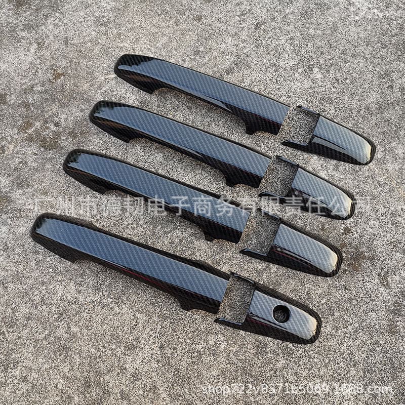 Adequado para 06-11 Civic padrão de fibra de carbono lidar com adesivos maçaneta da porta decoração Siming maçaneta exte
