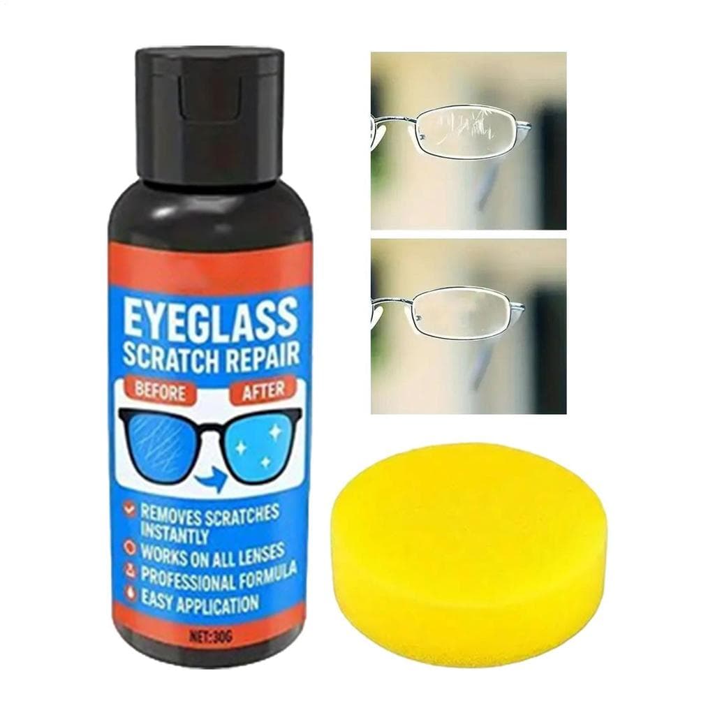 Removedor De Arranhões De Lentes 30g Kit De Polimento De Óculos Com Esponja Para Casa Interna , Viagem Ao Ar Livre , Esc