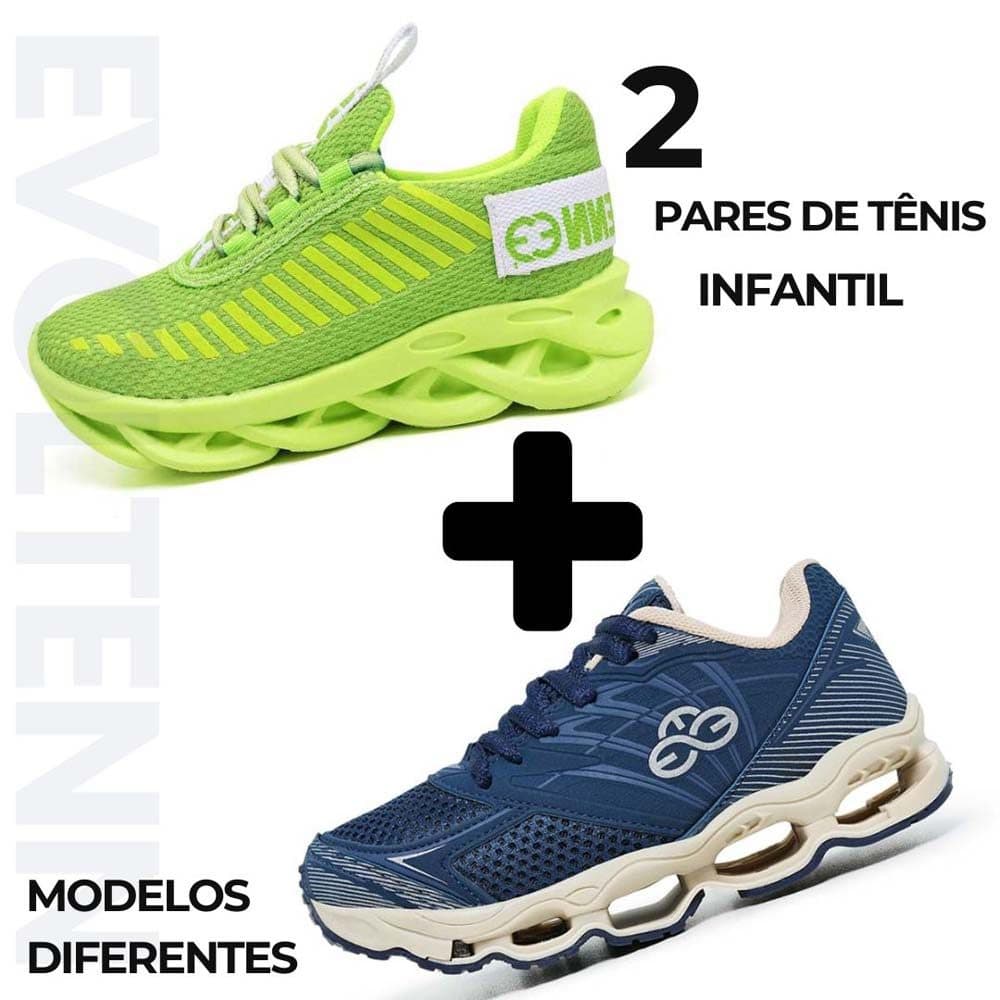 2 Tênis Infantil Masculino Respiravel Leve Macio Esportivo Estiloso Envio Rapido