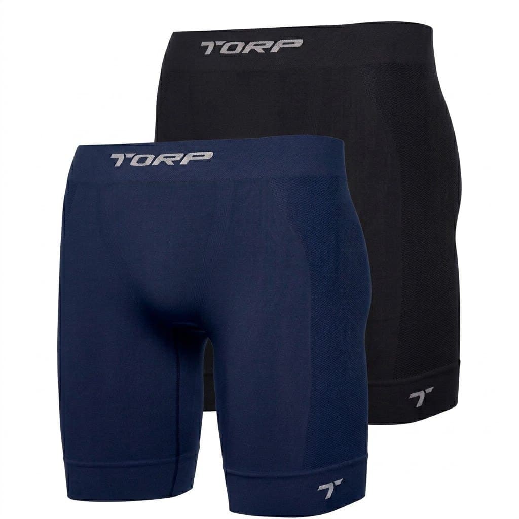 Kit 2 Bermudas Térmicas Torp Soul Eco Sem Costura Microfibra Anti Assadura Masculina Academia Ciclismo Corrida