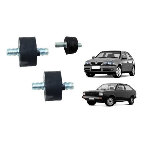3 Coxim Suporte Radiador - Vw Gol Saveiro Parati Voyage Quadrado G1 AP CHT