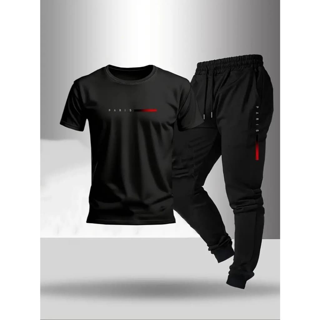 CONJUNTO  CAMISETA ALGODÃO E CALÇA MOLETOM PARIS